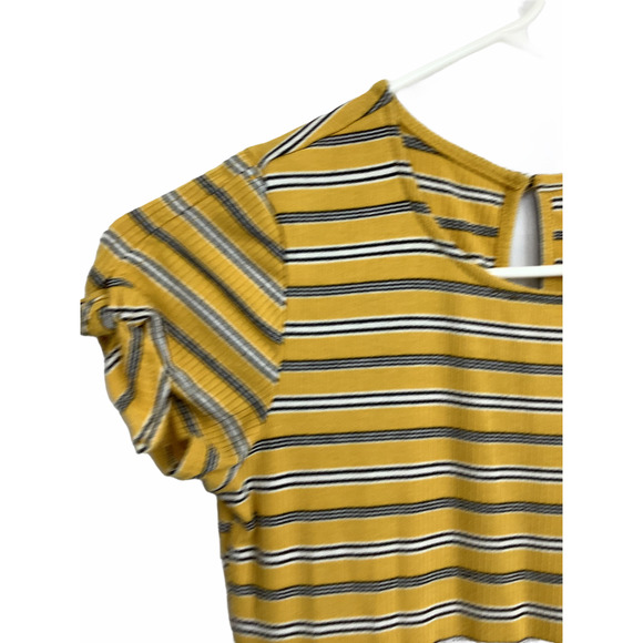 My Michelle Girl's Yellow Striped Jumpsuit Large - Picture 3 of 6